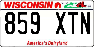 WI license plate 859XTN