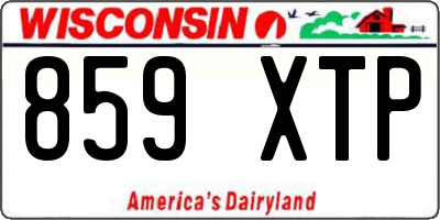 WI license plate 859XTP