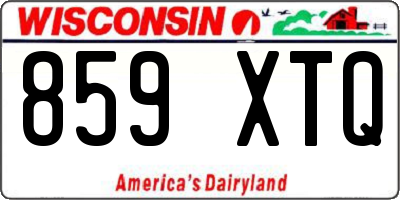 WI license plate 859XTQ