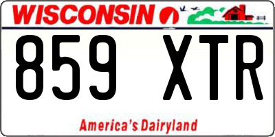 WI license plate 859XTR