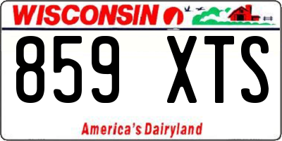 WI license plate 859XTS