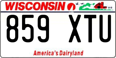 WI license plate 859XTU