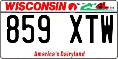 WI license plate 859XTW