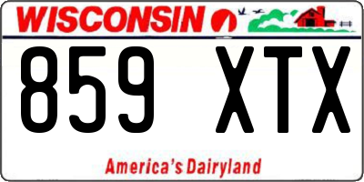 WI license plate 859XTX