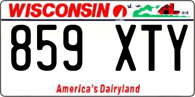 WI license plate 859XTY