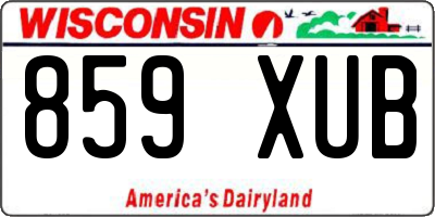 WI license plate 859XUB