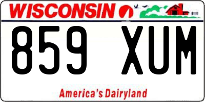 WI license plate 859XUM