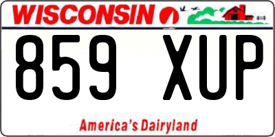 WI license plate 859XUP