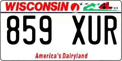 WI license plate 859XUR