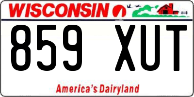 WI license plate 859XUT