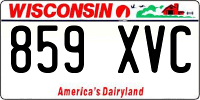 WI license plate 859XVC