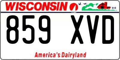WI license plate 859XVD