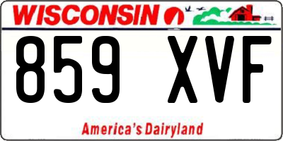 WI license plate 859XVF