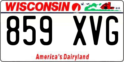 WI license plate 859XVG