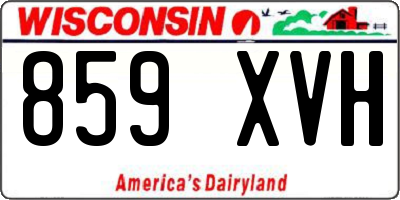 WI license plate 859XVH