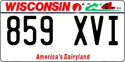 WI license plate 859XVI