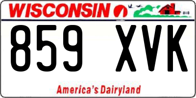 WI license plate 859XVK