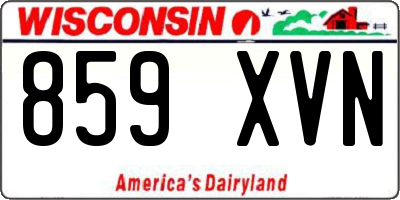 WI license plate 859XVN