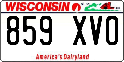 WI license plate 859XVO