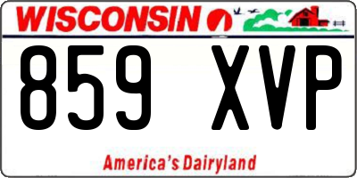WI license plate 859XVP