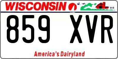 WI license plate 859XVR