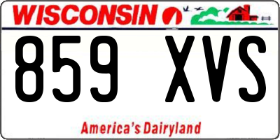 WI license plate 859XVS