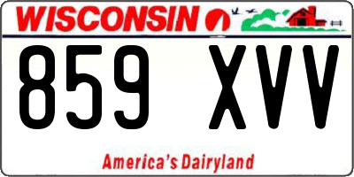 WI license plate 859XVV