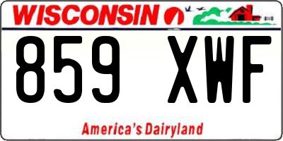 WI license plate 859XWF