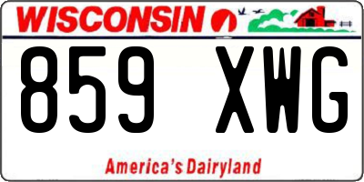 WI license plate 859XWG