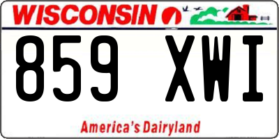 WI license plate 859XWI