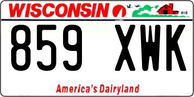 WI license plate 859XWK