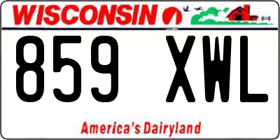 WI license plate 859XWL