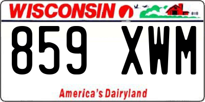 WI license plate 859XWM
