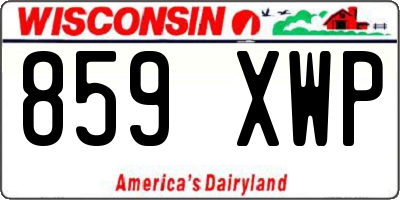 WI license plate 859XWP