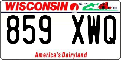WI license plate 859XWQ
