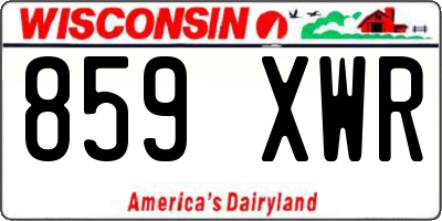 WI license plate 859XWR