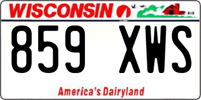WI license plate 859XWS