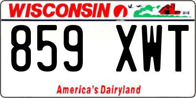 WI license plate 859XWT