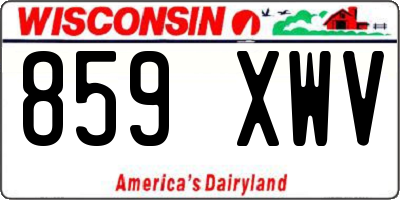 WI license plate 859XWV