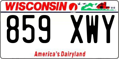 WI license plate 859XWY