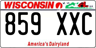 WI license plate 859XXC
