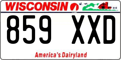 WI license plate 859XXD