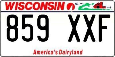 WI license plate 859XXF