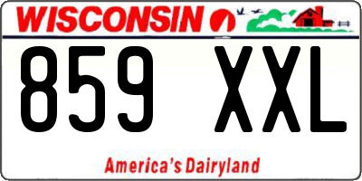 WI license plate 859XXL