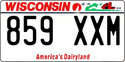 WI license plate 859XXM