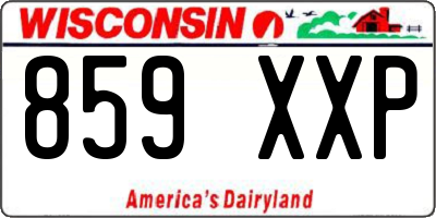 WI license plate 859XXP