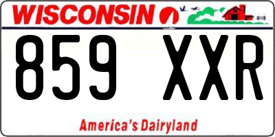 WI license plate 859XXR