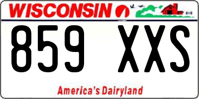 WI license plate 859XXS