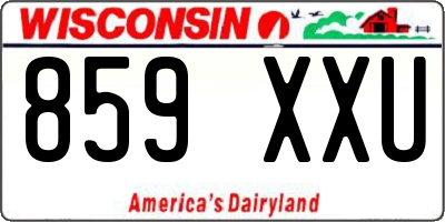WI license plate 859XXU