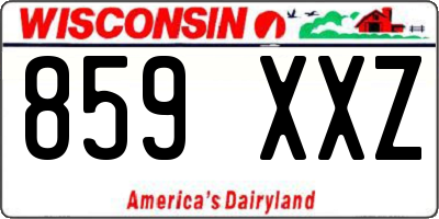 WI license plate 859XXZ